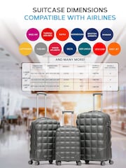 Flight Knight Medium Hardcase Lightweight Check In Suitcase With 4 Wheels - Image 4 of 7
