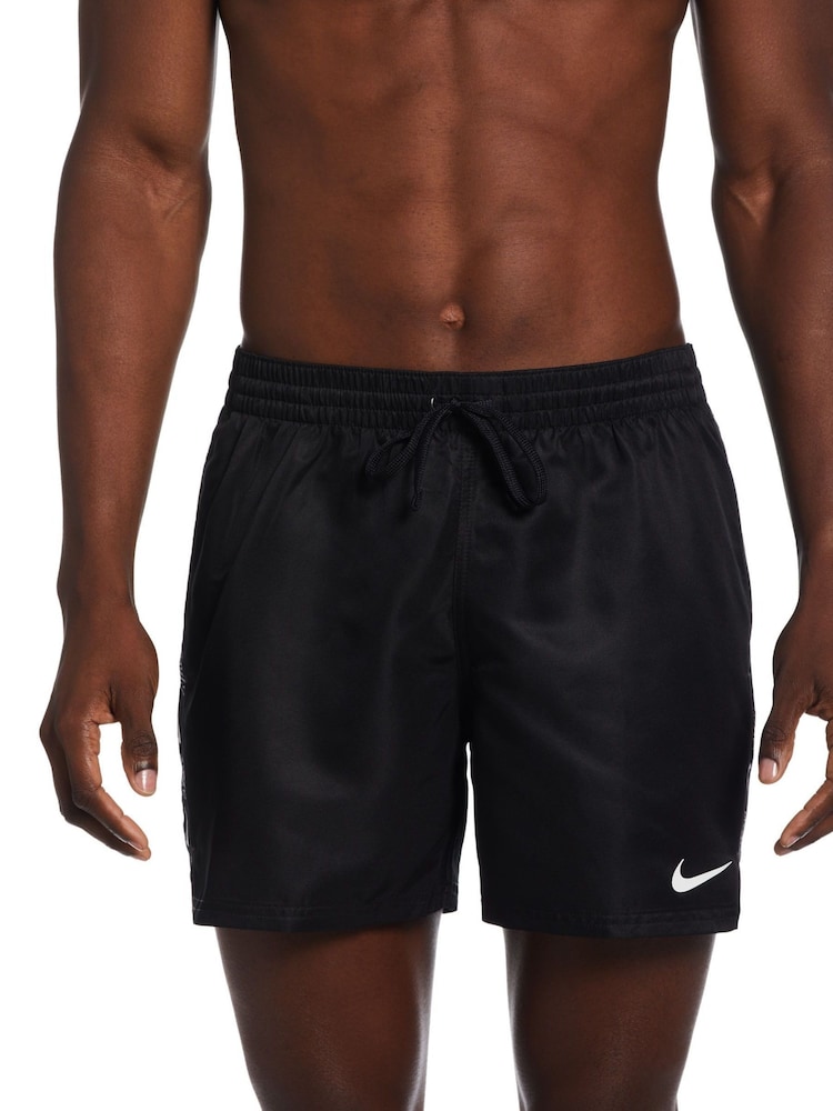 Nike Black Logo Tape 5 Inch Swim Shorts - Image 2 of 6