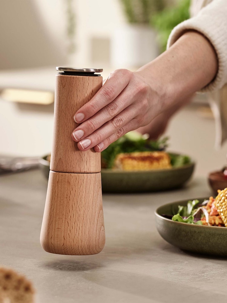 Joseph Joseph Beech Milltop Wood No-Spill Pepper Mill - Image 2 of 4