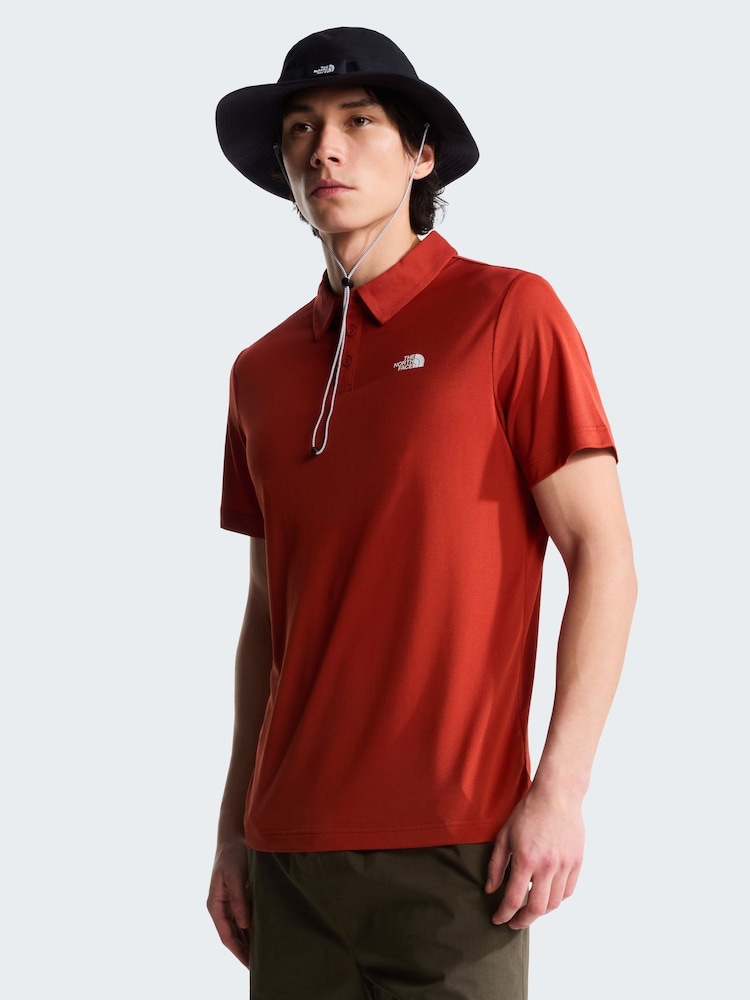 The North Face Red Tanken Polo Shirt - Image 1 of 6 The North Face Red Tanken Polo Shirt - Image 1 of 6