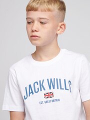 Jack Wills White Flag Drop Shoulder T-Shirt - Image 3 of 6