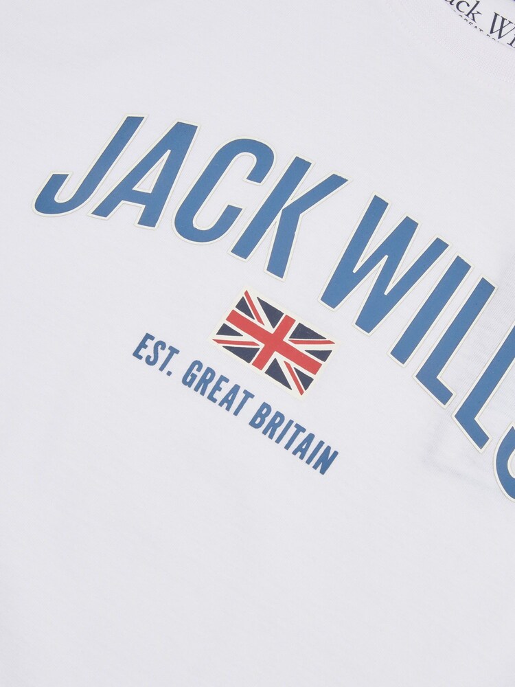 Jack Wills White Flag Drop Shoulder T-Shirt - Image 6 of 6