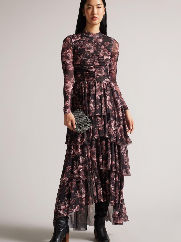 Ted Baker Janeti Black Asymmetric Dress - Image 1 of 5