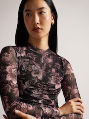 Ted Baker Janeti Black Asymmetric Dress - Image 3 of 5