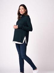 Seraphine Strickpullover mit Unterhemd (Umstandsmode), Grün - Bild 3 von 4