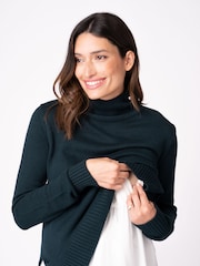 Seraphine Strickpullover mit Unterhemd (Umstandsmode), Grün - Bild 4 von 4