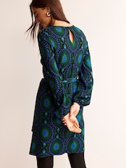 Boden Black Chrome Violet Jersey Shift Dress - Image 2 of 6