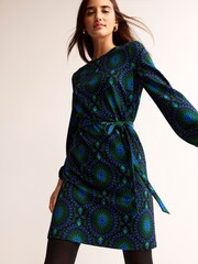Boden Black Chrome Violet Jersey Shift Dress - Image 3 of 6