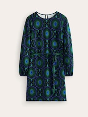 Boden Black Chrome Violet Jersey Shift Dress - Image 6 of 6