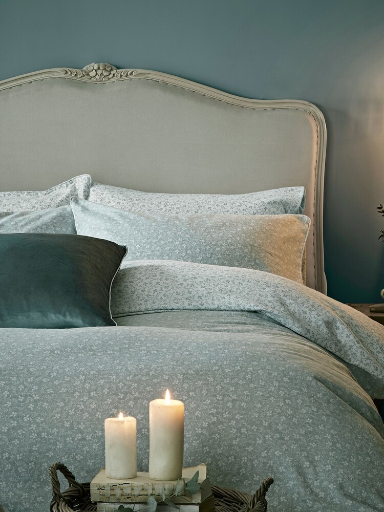 Laura Ashley Set of 2 Pale Seaspray Brushed Campion 100% Cotton Pillowcase - Image 1 of 6