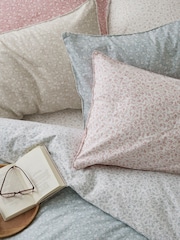 Laura Ashley Set of 2 Pale Seaspray Brushed Campion 100% Cotton Pillowcase - Image 3 of 6