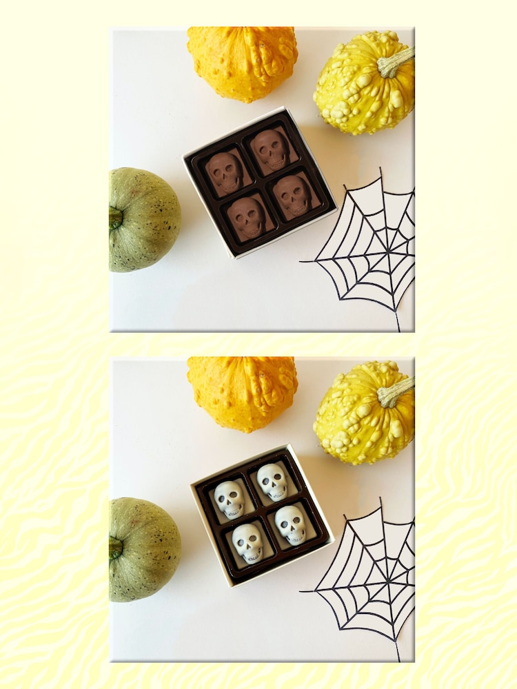 Choc on Choc 4 Pack Chocolate Mini Skulls - Image 1 of 5