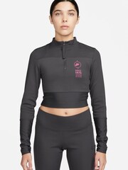 Nike Navy Sports Utility Long Sleeve Ribbed Top - Image 1 of 5