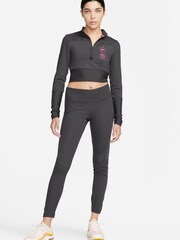 Nike Navy Sports Utility Long Sleeve Ribbed Top - Image 3 of 5