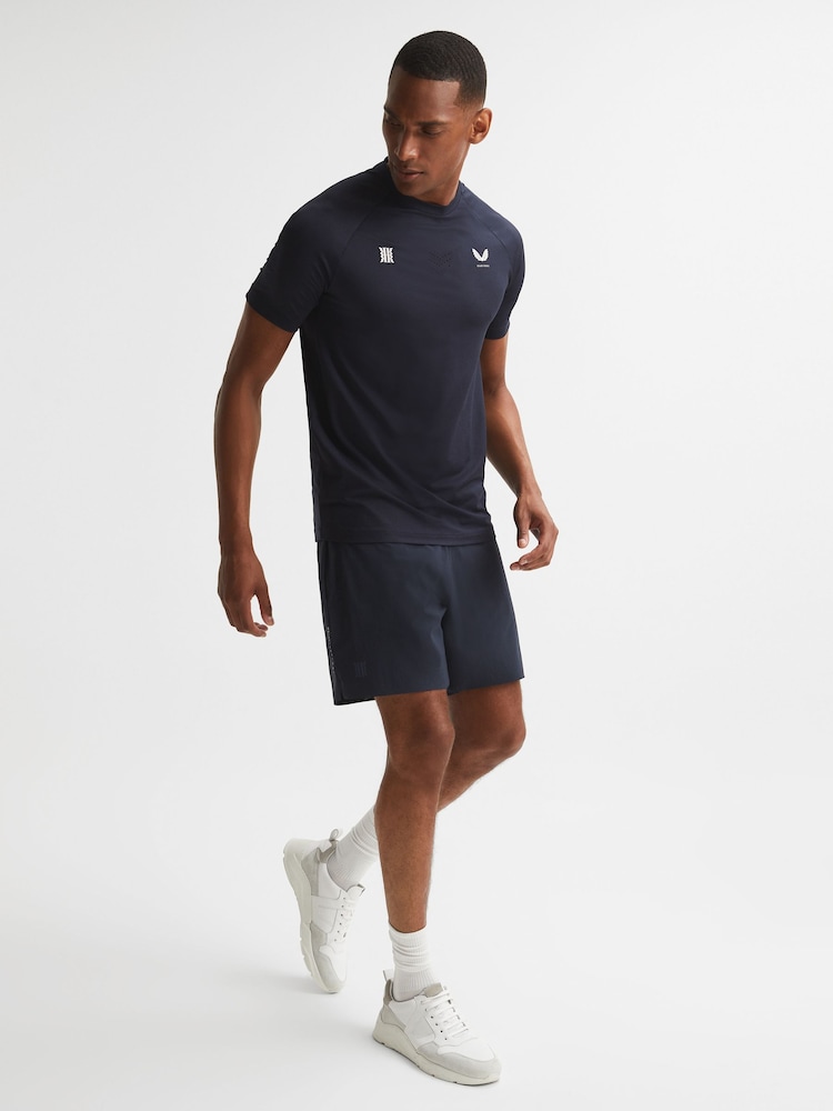 Reiss Blue Castore - Miles Castore Performance Shorts - Image 6 of 6