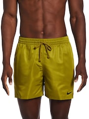 Nike Khaki Green Logo Tape 5 Inch Swim Shorts - Image 1 of 6