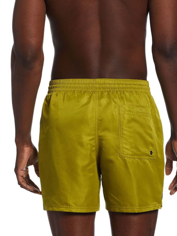 Nike Khaki Green Logo Tape 5 Inch Swim Shorts - Image 2 of 6