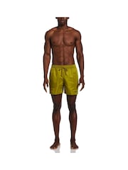 Nike Khaki Green Logo Tape 5 Inch Swim Shorts - Image 4 of 6