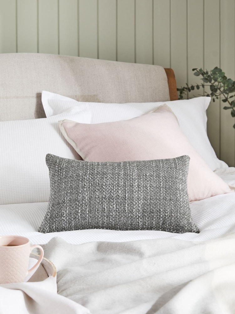 Grey 40 x 59cm Ashton Chenille Cushion - Image 1 of 5