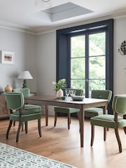 Nina Campbell Dark Oak Tedworth 6 to 8 Seater Extending Dining Table - Image 1 of 10