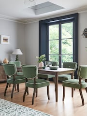Nina Campbell Dark Oak Tedworth 6 to 8 Seater Extending Dining Table - Image 2 of 10