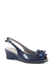 Pavers Slingback Peep-Toe Wedge Heels - Image 2 of 5