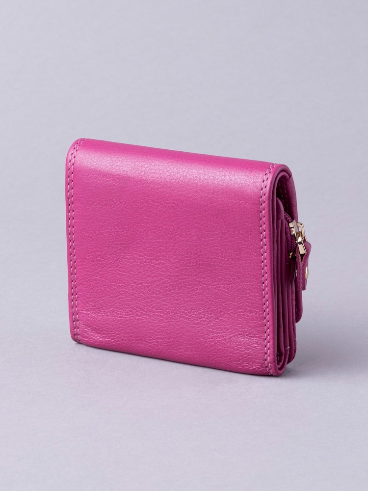 Lakeland Leather Cranberry Small Flapover Purse - Image 2 of 5