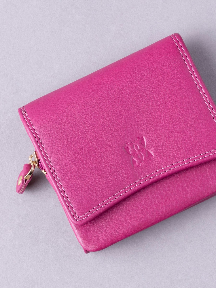 Lakeland Leather Cranberry Small Flapover Purse - Image 5 of 5