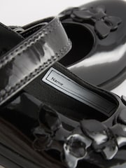 Black Patent Standard Fit (F) School Junior Butterfly Mary Jane Shoes - Image 8 of 8