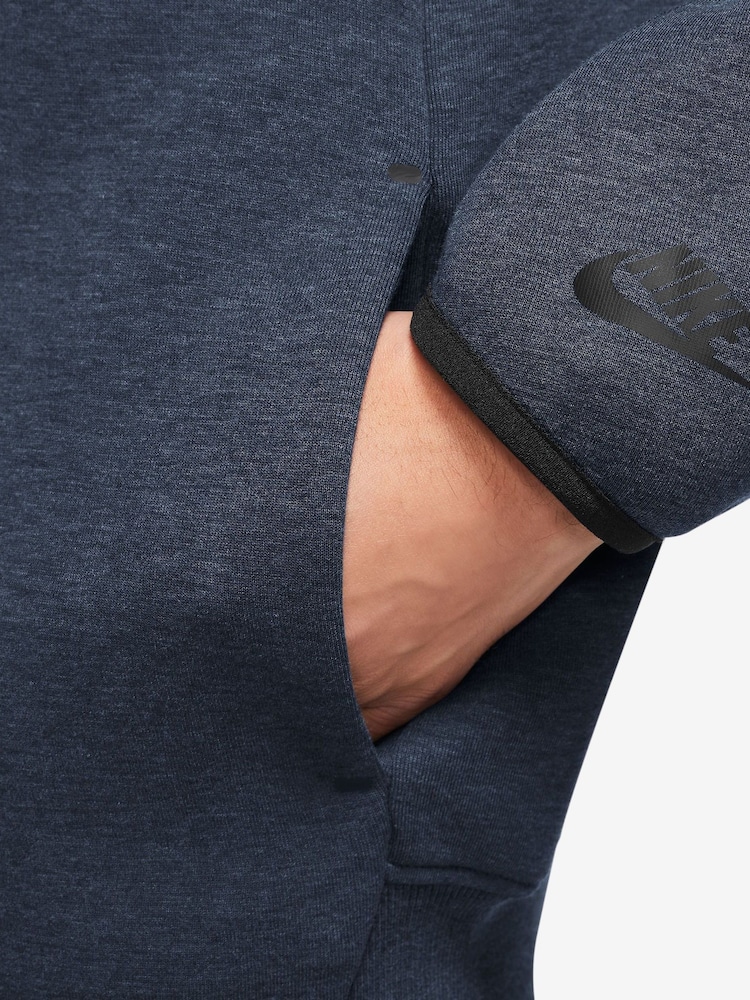 Nike Navy Tech Fleece Bomber Jacket - Image 3 of 3 Nike Navy Tech Fleece Bomber Jacket - Image 3 of 3