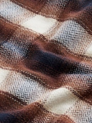 Rust Brown Check Shacket With Wool - Image 7 of 7