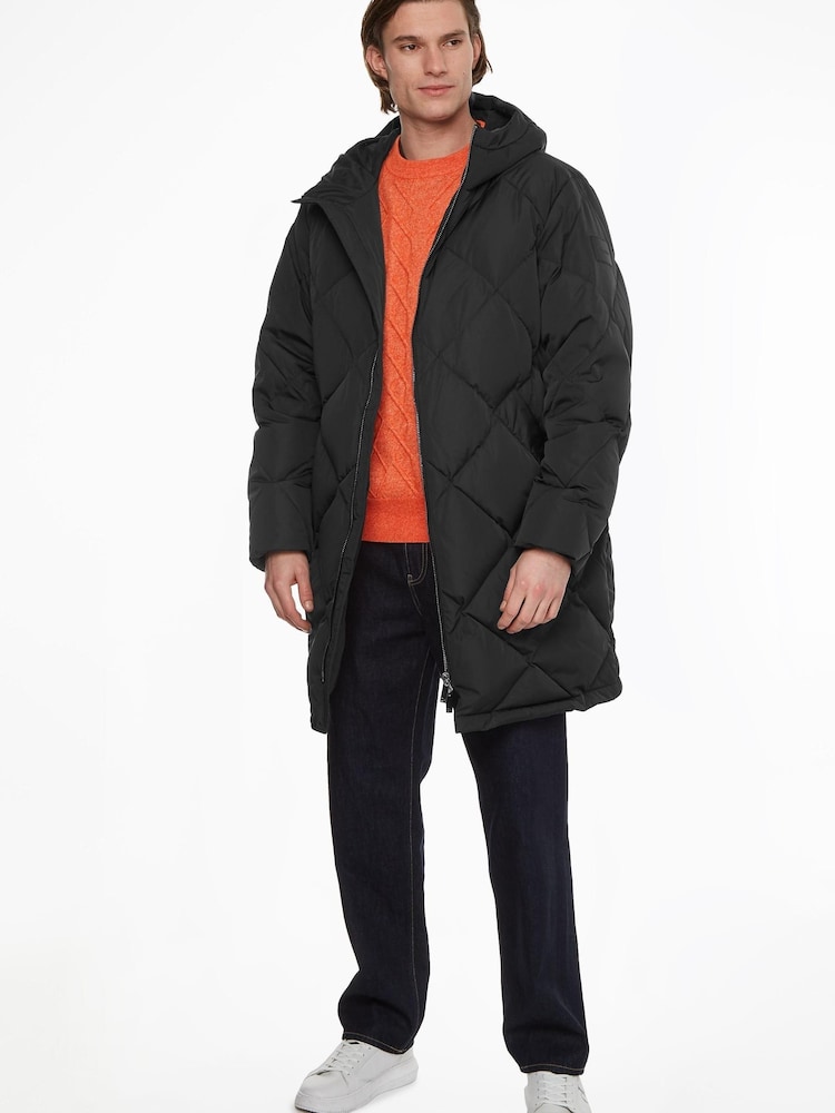 Calvin Klein Black Modern Longlength Puffer Jacket - Image 1 of 4