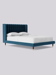 Swoon Easy Velvet Petrol Blue Kipling Bed - Image 3 of 7