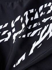 Speedo Logo Deep U-Back Black Swimsuit - Image 2 of 9