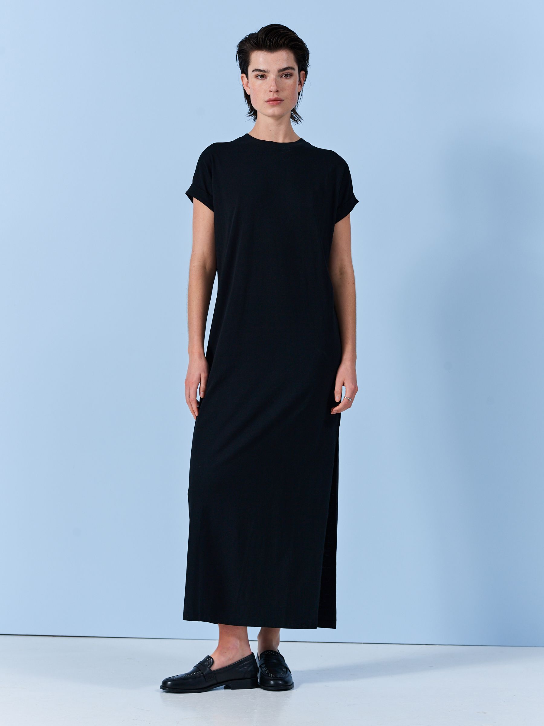 Buy Black Short Sleeve Maxi T Shirt Dress from Next Luxembourg