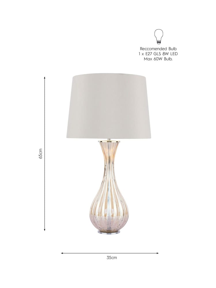 Laura Ashley Gold Nevern Complete Table Lamp - Image 5 of 5