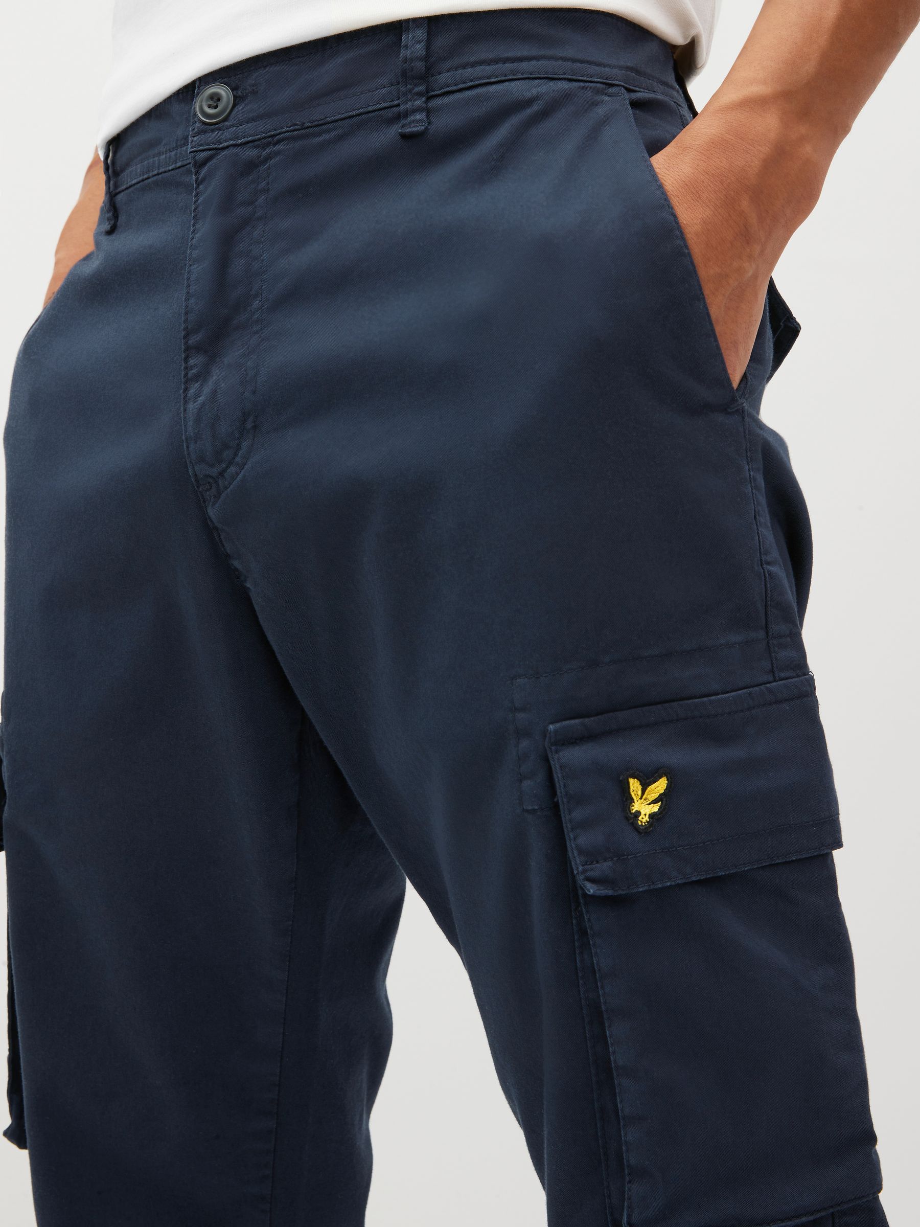 Buy Lyle Scott Navy Blue Main Road Cargo Trousers from Next Denmark