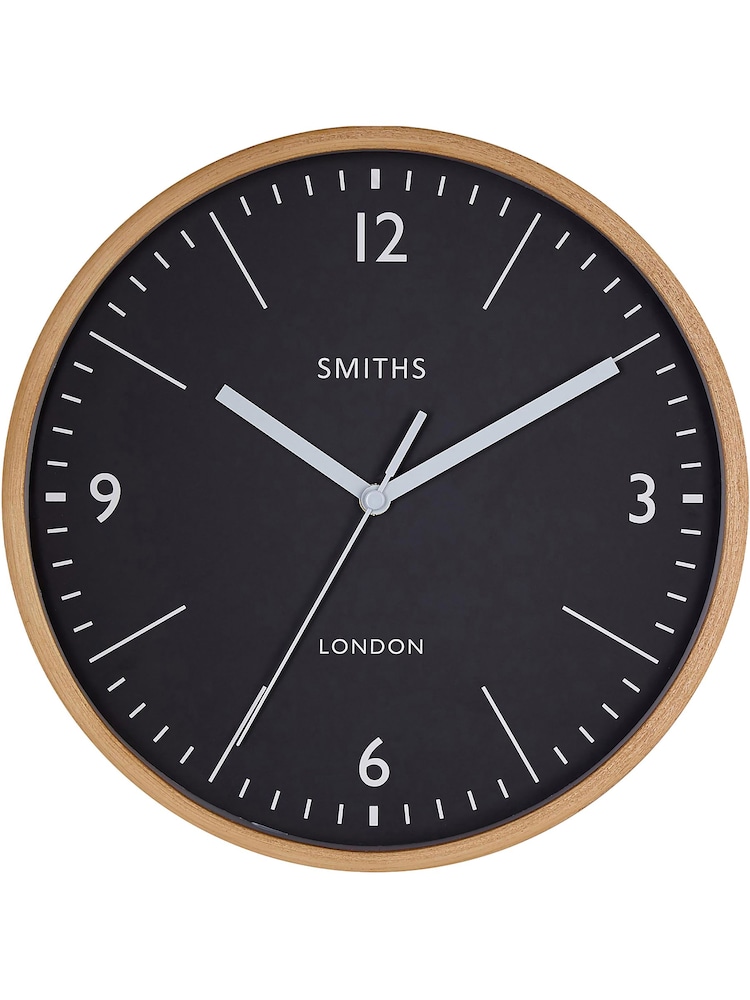 Brookpace Lascelles Black Wooden Cased Smiths Wall Clock - Image 1 of 4