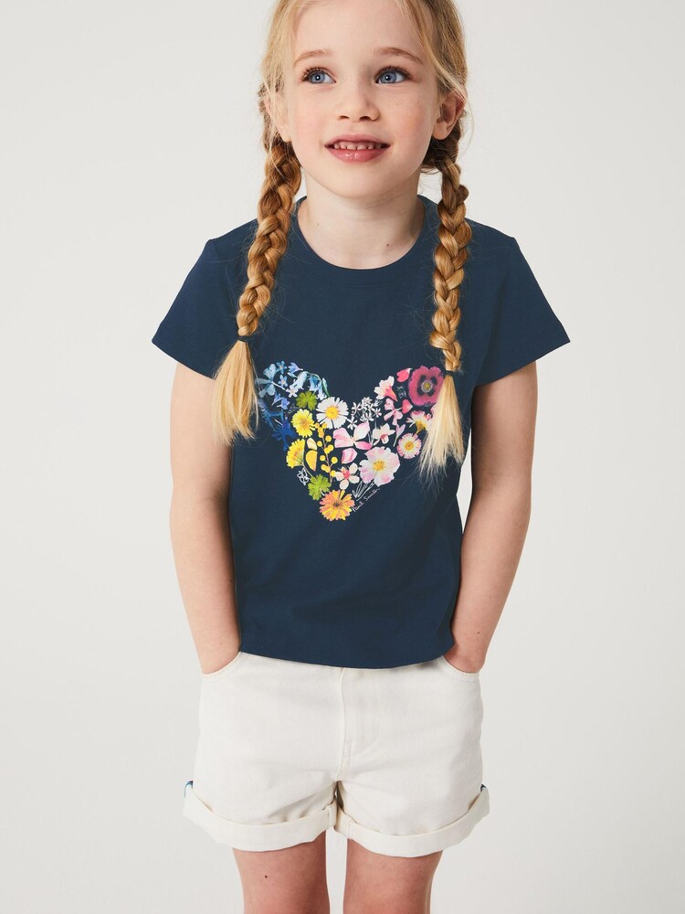 Paul Smith Junior Girls 'Heart' Print T-Shirt - Image 1 of 5