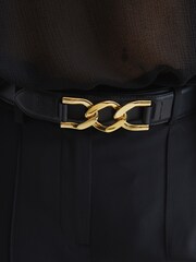 Reiss Black Camille Belt - Image 3 of 6