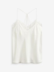 Ecru Cream Lace Trim Cami Top - Image 3 of 4
