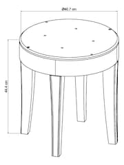 Bentley Designs White Chantilly Stool - Image 2 of 2