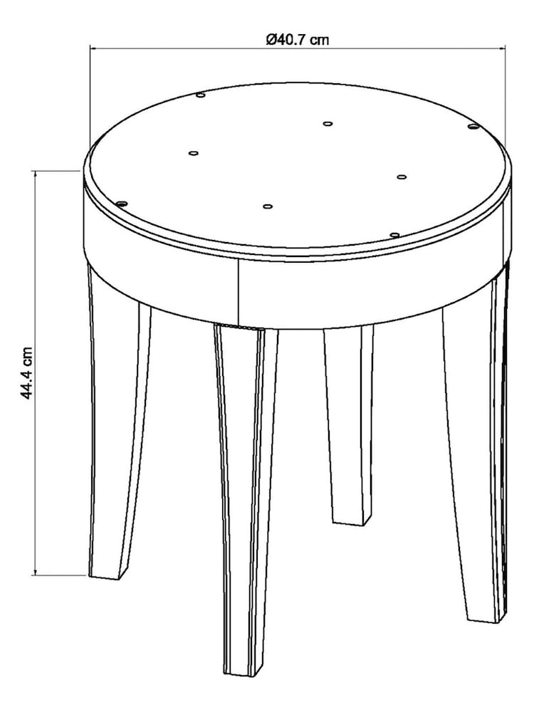 Bentley Designs White Chantilly Stool - Image 2 of 2