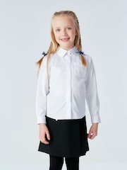 Clarks White Clarks Long Sleeve Bow Shirt - Image 1 of 10