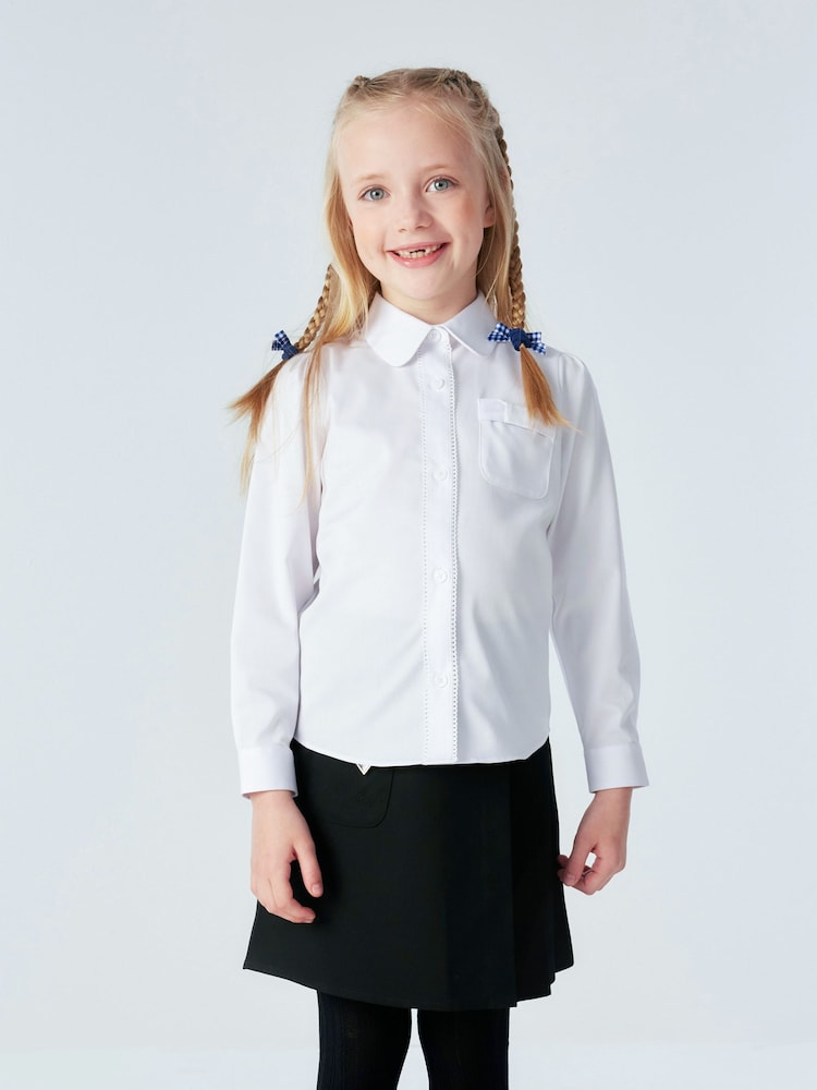 Clarks White Clarks Long Sleeve Bow Shirt - Image 1 of 10