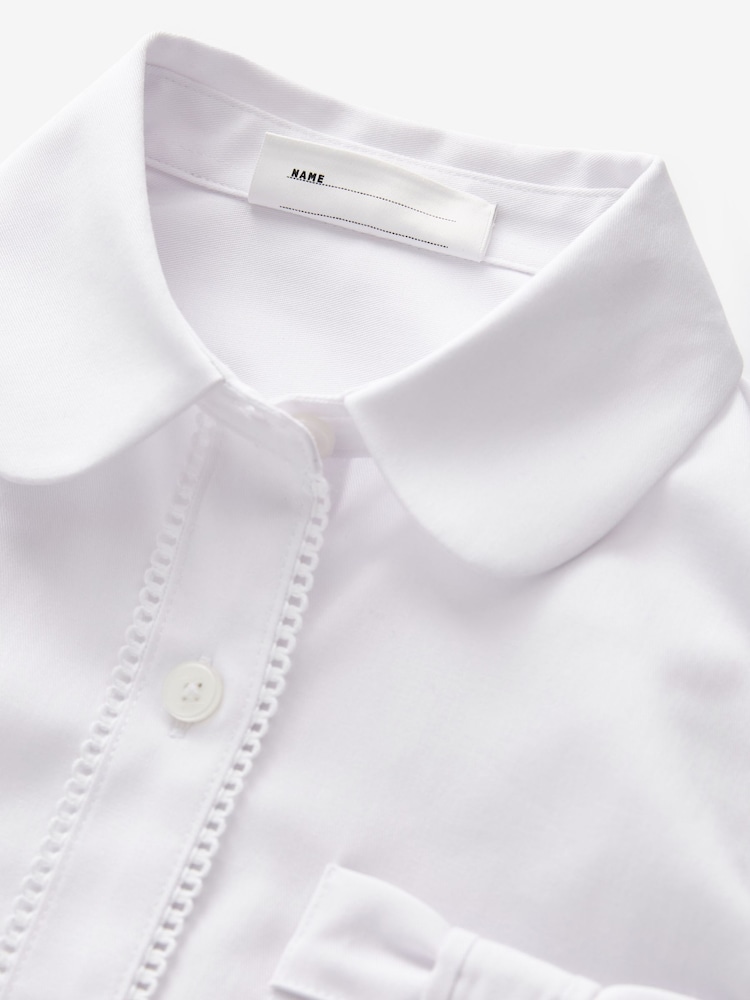 Clarks White Clarks Long Sleeve Bow Shirt - Image 10 of 10