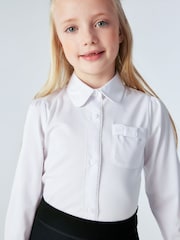 Clarks White Clarks Long Sleeve Bow Shirt - Image 3 of 10