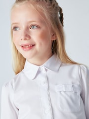 Clarks White Clarks Long Sleeve Bow Shirt - Image 4 of 10