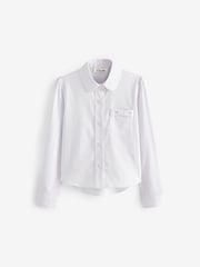 Clarks White Clarks Long Sleeve Bow Shirt - Image 7 of 10