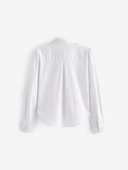 Clarks White Clarks Long Sleeve Bow Shirt - Image 8 of 10